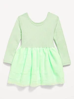 Plush Ribbed Tutu Dress for Toddler Girls