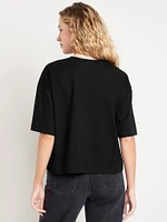 Oversized Crew-Neck Embellished T-Shirt