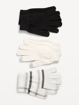 3-Pack Text-Friendly Gloves for Women