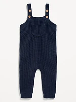 Chunky Sweater-Knit Pocket Overalls for Baby