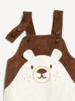 Corduroy Embroidered Overalls for Baby