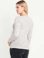 Maternity Long Sleeve Henley T-Shirt