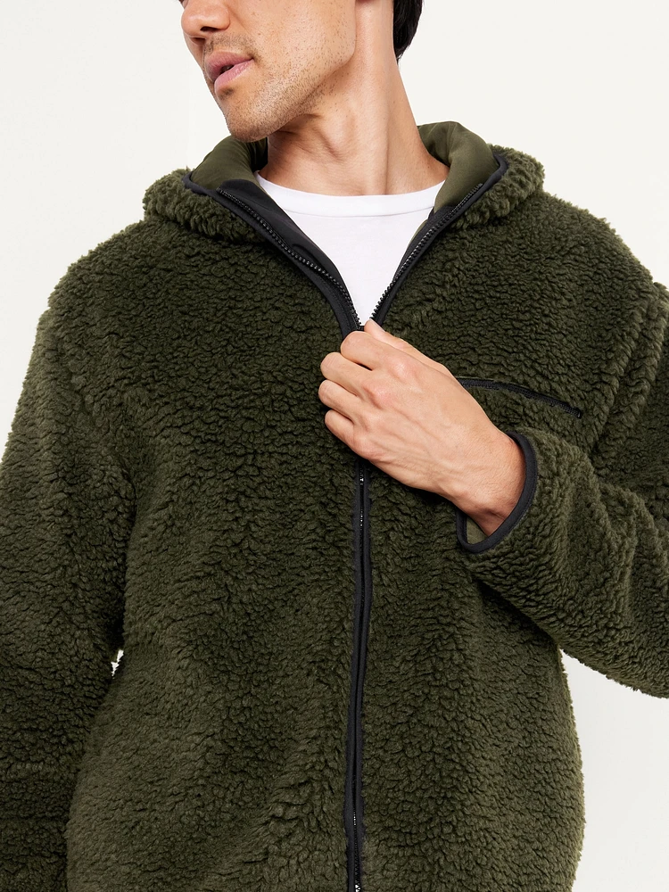 Hooded Sherpa Zip Jacket