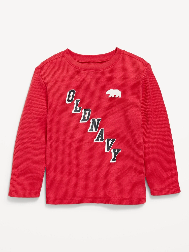 Logo-Graphic Thermal-Knit T-Shirt for Toddler Boys