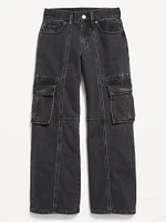 High-Waisted Super Baggy Wide-Leg Cargo Jeans for Girls