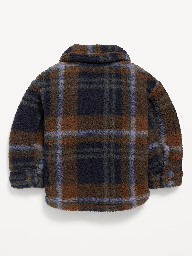 Long-Sleeve Pocket Sherpa Shacket for Baby