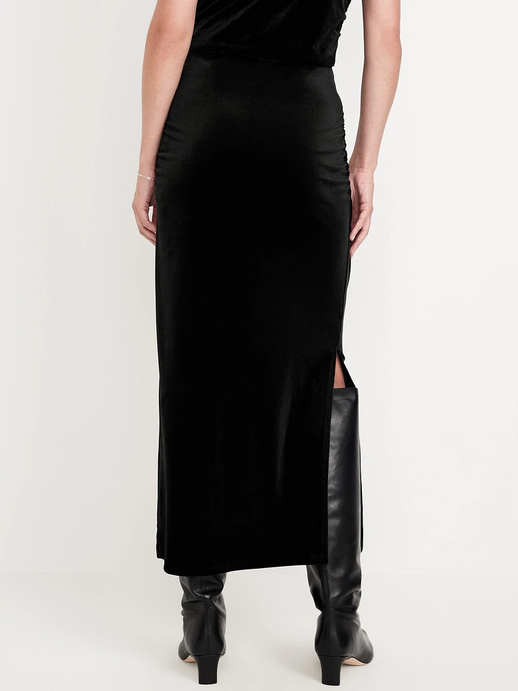 Velvet Maxi Skirt