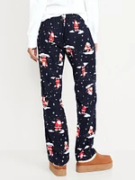 Mid-Rise Flannel Pajama Pants