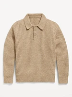 SoSoft Long-Sleeve Polo Sweater for Boys