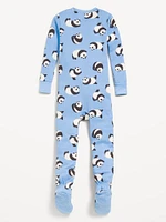 Snug-Fit Zip-Front Footed Pajama One-Piece for Toddler & Baby