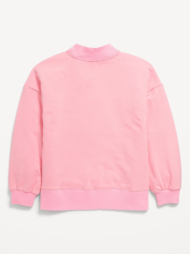Mock-Neck Tunic Sweatshirt for Girls