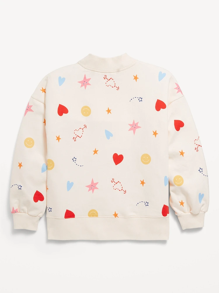 Mock-Neck Tunic Sweatshirt for Girls