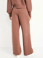 High-Waisted Bounce Fleece Wide-Leg Pants