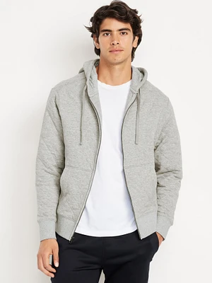 Quilted Full-Zip Sweatshirt