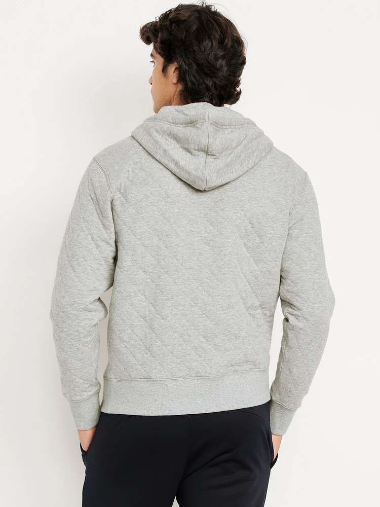 Quilted Full-Zip Sweatshirt