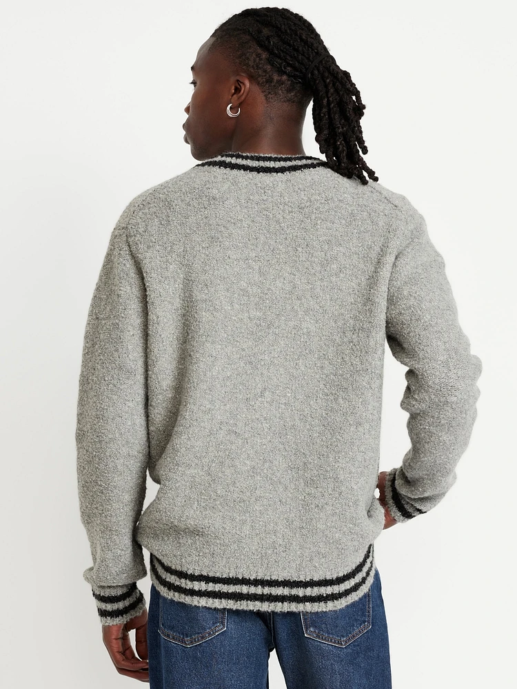 V-Neck Bouclé Sweater