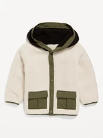 Snap-Front Sherpa Jacket for Toddler Boys