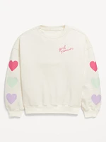 Oversized Long-Sleeve Graphic Sweatshirt for Girls