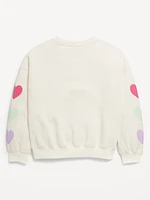 Oversized Long-Sleeve Graphic Sweatshirt for Girls