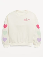 Oversized Long-Sleeve Graphic Sweatshirt for Girls