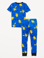 Gender-Neutral Licensed Graphic Snug-Fit Pajama Set for Kids