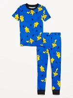 Gender-Neutral Licensed Graphic Snug-Fit Pajama Set for Kids