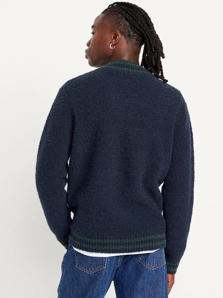 V-Neck Bouclé Sweater