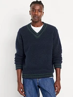 V-Neck Bouclé Sweater