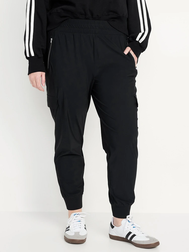 High-Waisted SleekTech Cargo Joggers