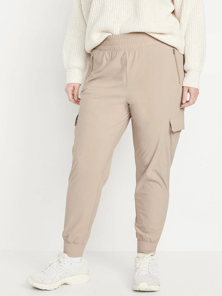 High-Waisted SleekTech Cargo Joggers