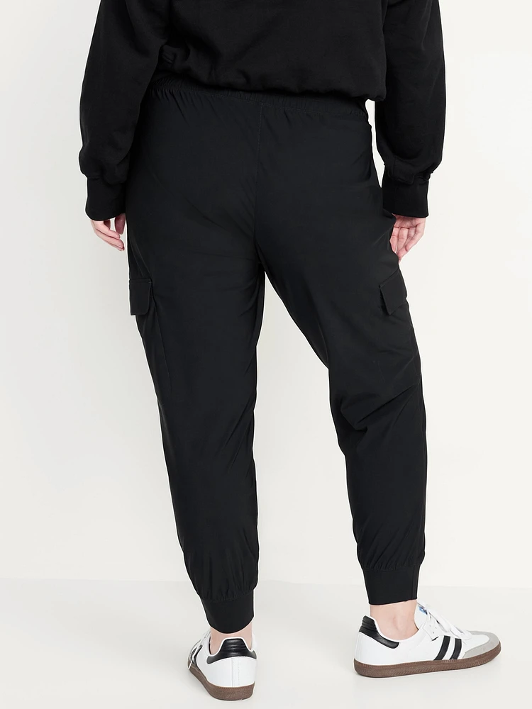 High-Waisted SleekTech Cargo Joggers