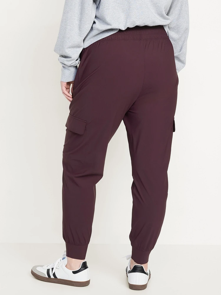 High-Waisted SleekTech Cargo Joggers