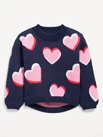 Loose Puffy-Sleeve Sweater for Toddler Girls