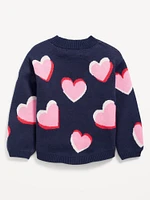 Loose Puffy-Sleeve Sweater for Toddler Girls