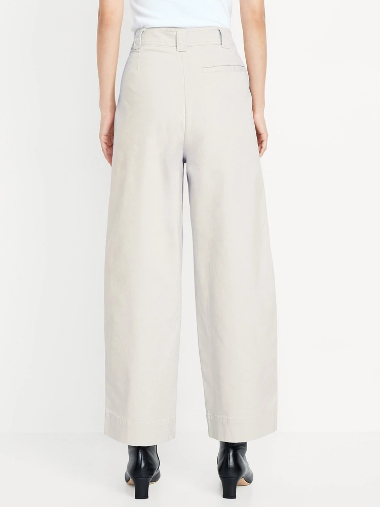 Extra High-Waisted Barrel Wide-Leg Pants