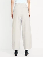 Extra High-Waisted Barrel Wide-Leg Pants