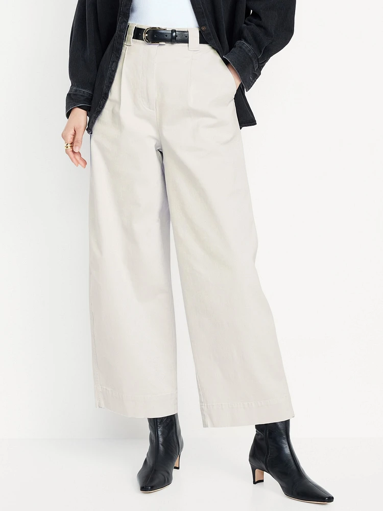 Extra High-Waisted Barrel Wide-Leg Pants