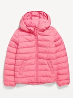 Water-Resistant Narrow-Channel Puffer Jacket for Girls