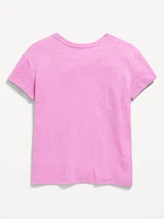 Softest Short-Sleeve Heart-Pocket T-Shirt for Girls