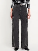 Mid-Rise Baggy Wide-Leg Cargo Jeans