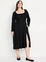 Fit & Flare Crepe Dress