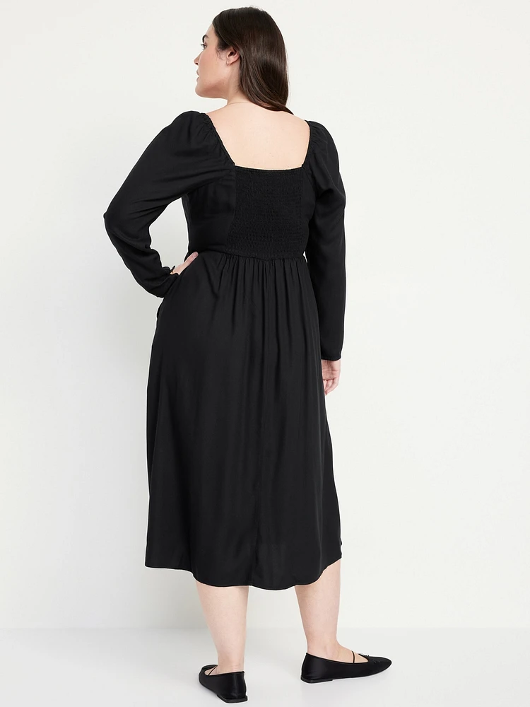 Fit & Flare Crepe Dress