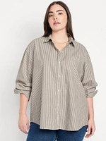 Oversized Button-Down Boyfriend Shirt