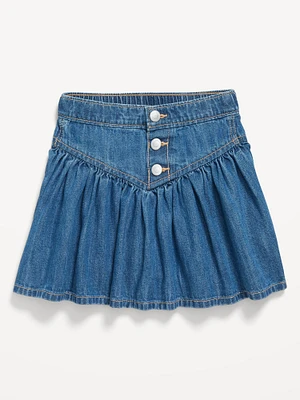 Button-Front Swing Skirt for Toddler Girls