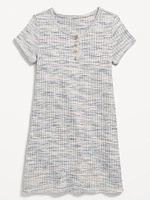 Short-Sleeve Henley Dress for Girls