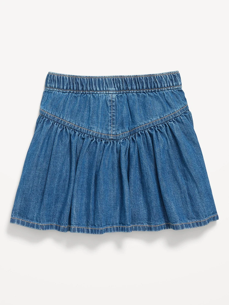 Button-Front Swing Skirt for Toddler Girls