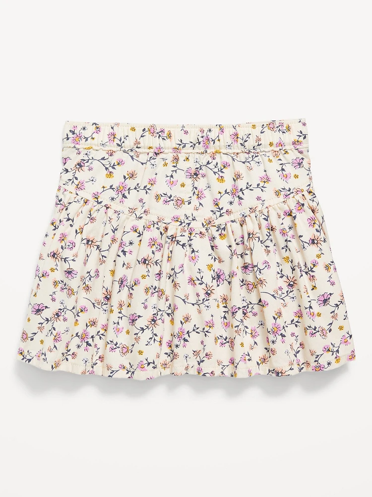 Button-Front Swing Skirt for Toddler Girls