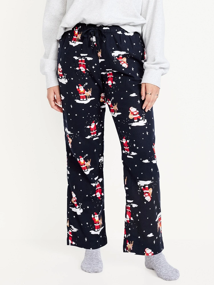 Mid-Rise Flannel Pajama Pants