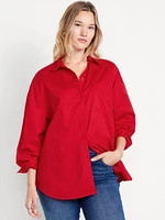 Oversized Button-Down Boyfriend Shirt