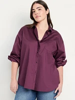 Oversized Button-Down Boyfriend Shirt